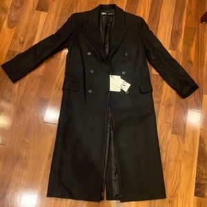 Zara Black Wool Coat